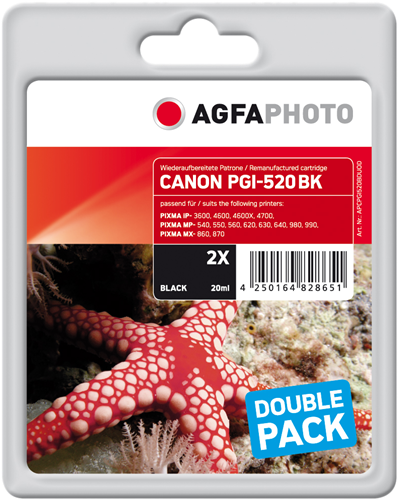 Agfa Photo PGI-520BK zestaw czarny