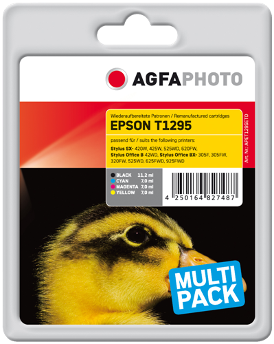 Agfa Photo T1295BK,C,M,Y zestaw czarny / cyan / magenta / żółty