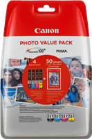 Canon CLI-551 Photo Value Pack czarny / cyan / magenta / żółty value pack