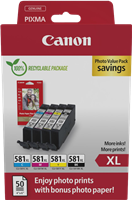 Canon CLI-581 XL czarny / cyan / magenta / żółty value pack