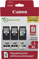 Canon PG-540L+CL-541XL czarny / różne kolory / Biały value pack