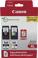 Canon PG-560XL+CL-561XL czarny / różne kolory value pack