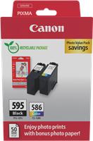 Canon PG-595+CL-586 czarny / różne kolory / Biały value pack