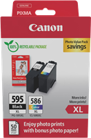 Canon PG-595XL+CL-586XL czarny / różne kolory / Biały value pack