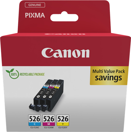 Canon CLI-526 zestaw cyan / magenta / żółty