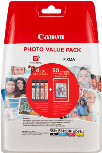 Canon PIXMA TS8350a CLI-581 XL Photo Value Pack