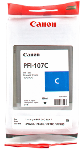 Canon PFI-107c cyan kardiż atramentowy