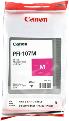 Canon PFI-107m magenta kardiż atramentowy
