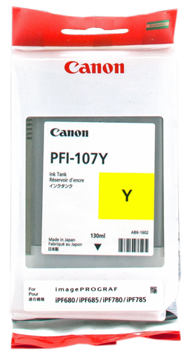 Canon PFI-107y żółty kardiż atramentowy