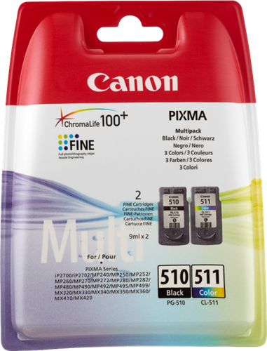 Canon PG-510+CL-511 zestaw czarny / różne kolory