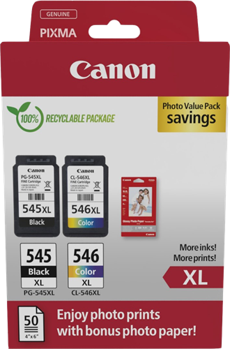 Canon PG-545XL + CL-546XL czarny / różne kolory value pack