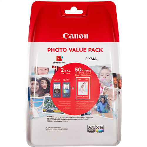 Canon PG-560XL+CL-561XL czarny / cyan / magenta / żółty value pack