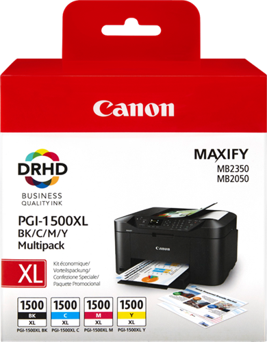 Canon PGI-1500XL zestaw czarny / cyan / magenta / żółty