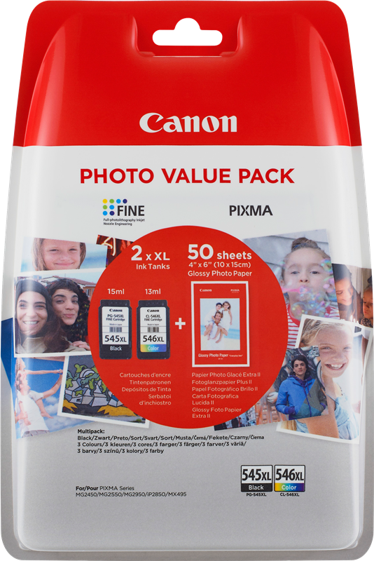Canon PIXMA MG2450 PG-545XL CL-546XL Photo Value Pack