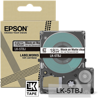 Epson LK-5TBJ taśma czarnynaPrzezroczysty