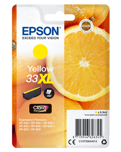 Epson 33 XL żółty kardiż atramentowy