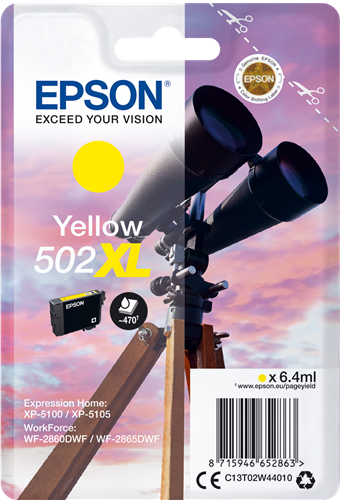 Epson 502XL żółty kardiż atramentowy