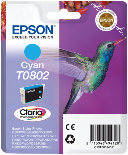 Epson T0802 cyan kardiż atramentowy