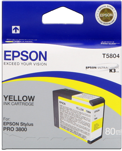 Epson T5804 żółty kardiż atramentowy