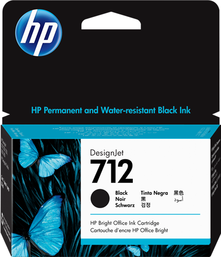 HP 712 czarny kardiż atramentowy