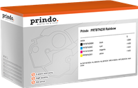 Prindo PRTBTN230 Rainbow czarny / cyan / magenta / żółty value pack