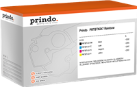 Prindo PRTBTN247 Rainbow czarny / cyan / magenta / żółty value pack