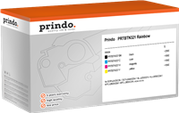 Prindo PRTBTN321 Rainbow czarny / cyan / magenta / żółty value pack