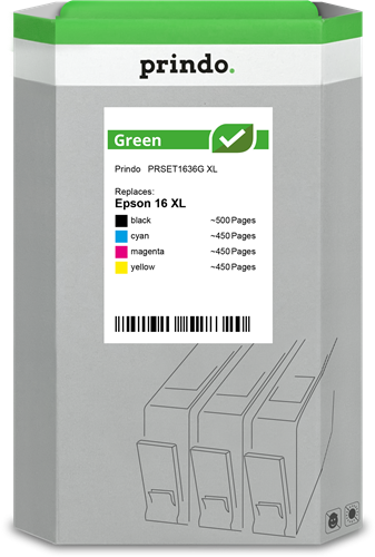 Prindo Green XL zestaw czarny / cyan / magenta / żółty