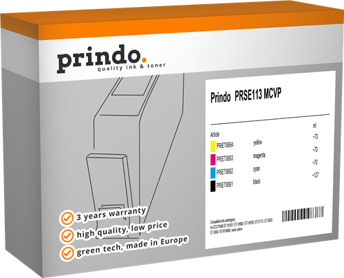 Prindo PRSE113 MCVP zestaw czarny / cyan / magenta / żółty